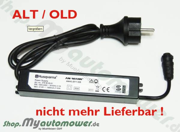 Trafo Set G3-P1 1000mA mit Adapter für Runder Stecker!! (EU) (305, R40Li, R45Li...)