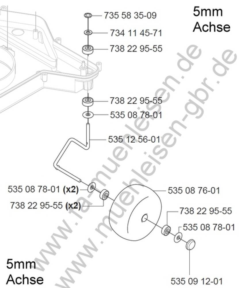 Front Wheel KIT5mm with Std. Wheel